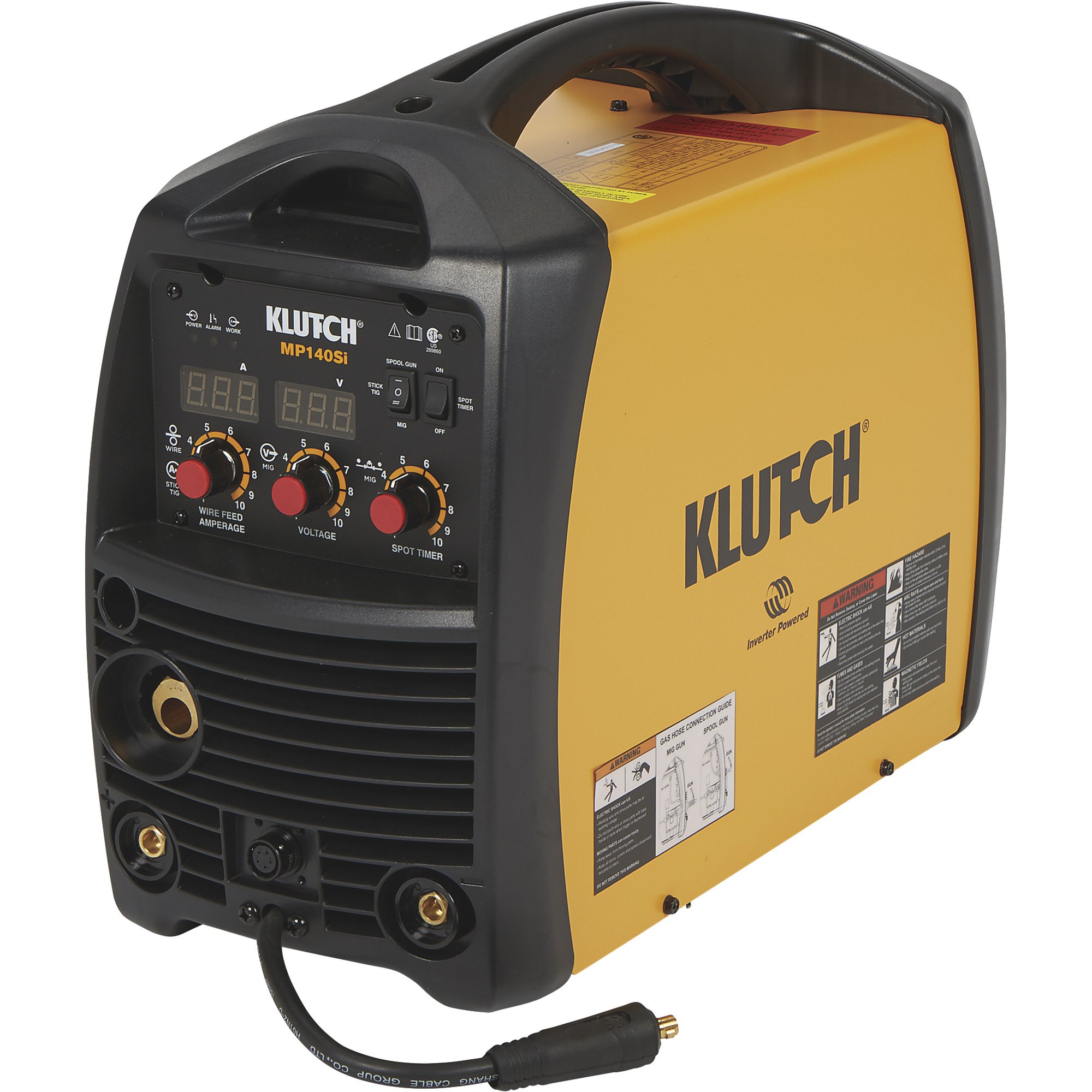 Klutch Reconditioned MIG Welder with Multi Processes — Inverter, MIG, Flux-Cored, Arc and TIG, 120V, 30–90 Amp Output, Model# RECON MP140Si